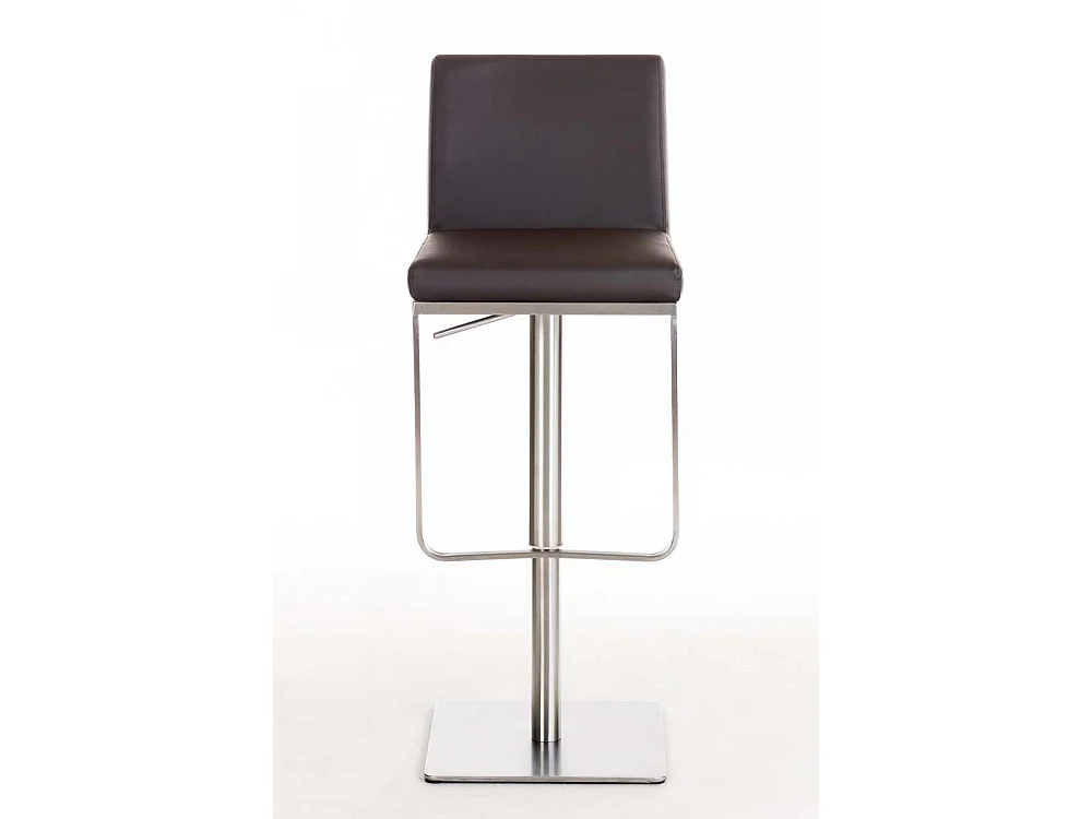 Tabouret de bar - Similicuir & Acier inoxydable - Marron - Panama