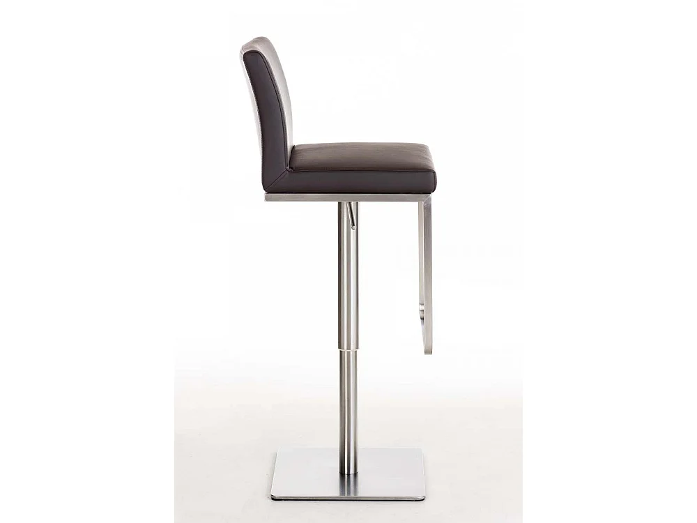 Tabouret de bar - Similicuir & Acier inoxydable - Marron - Panama