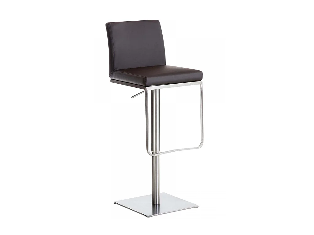 Tabouret de bar - Similicuir & Acier inoxydable - Marron - Panama