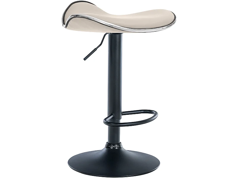 Tabouret de bar - Similicuir - Crème - Shanghai