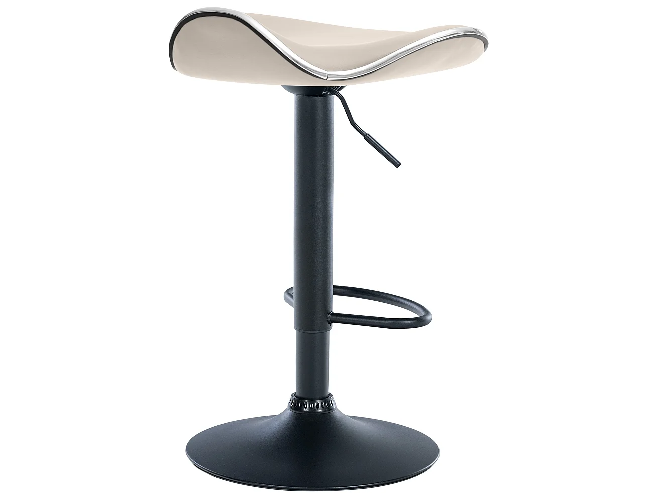 Tabouret de bar - Similicuir - Crème - Shanghai