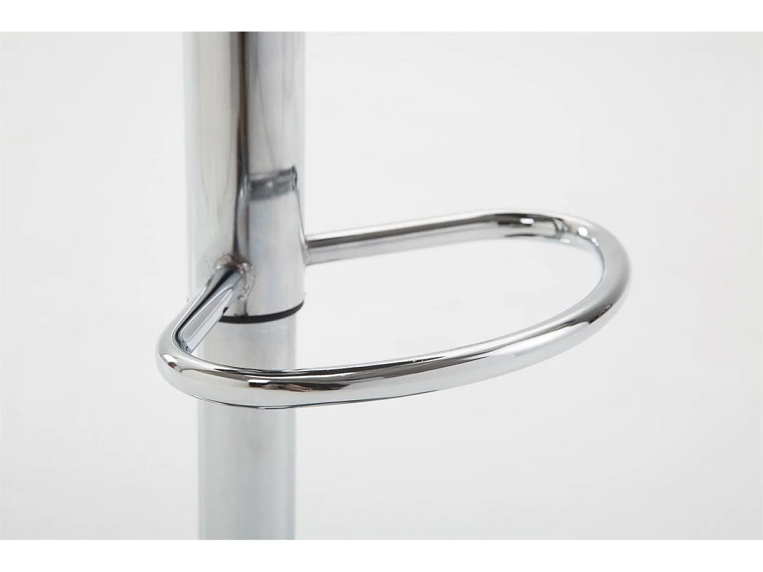 Tabouret de bar - Tissu & Métal chromé - Gris clair - Shanghai