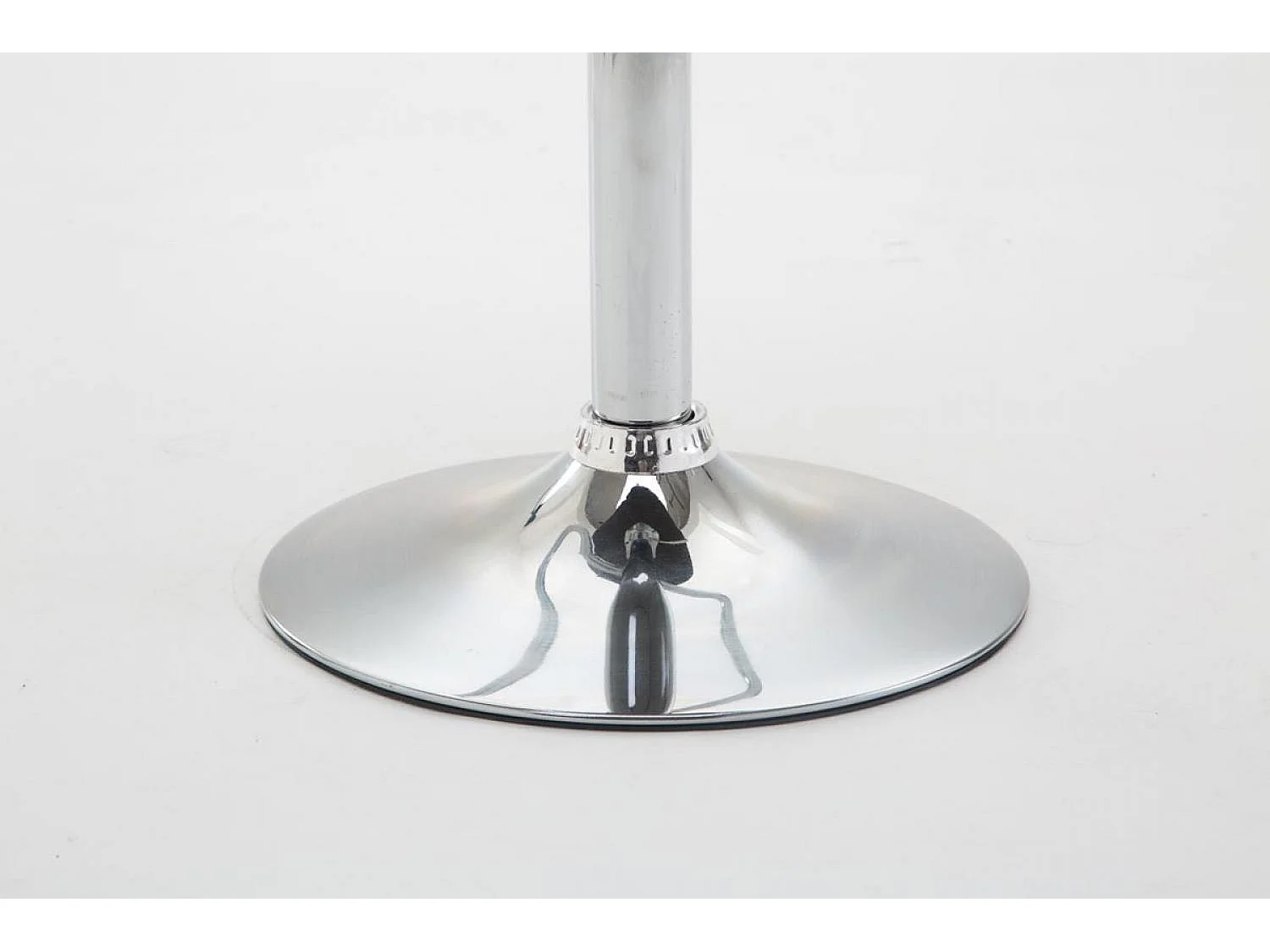 Tabouret de bar - Tissu & Métal chromé - Gris clair - Shanghai