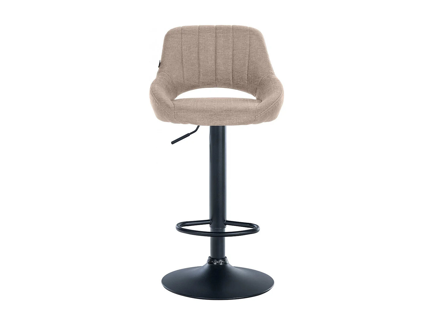 Tabouret de bar - Tissu & Noir - Taupe - Milet