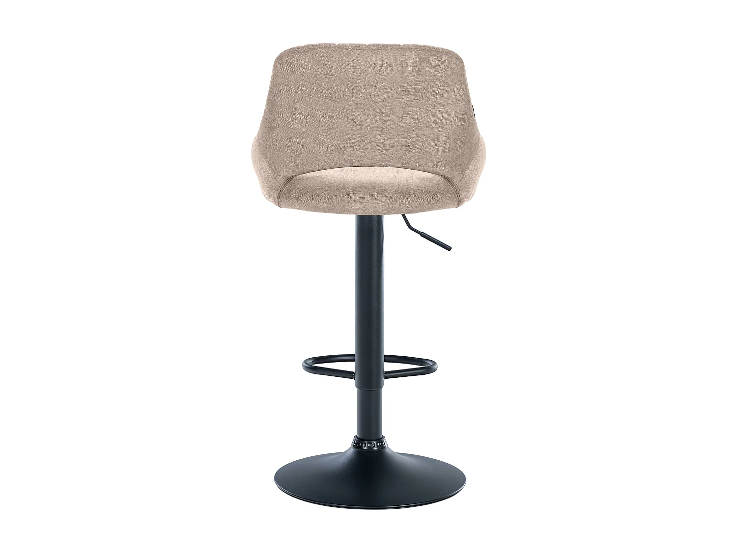 Tabouret de bar - Tissu & Noir - Taupe - Milet