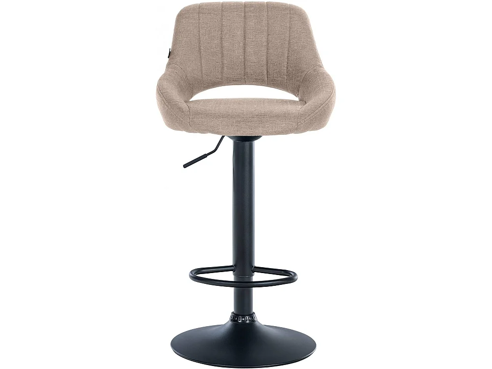 Tabouret de bar - Tissu & Noir - Taupe - Milet