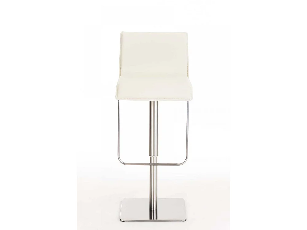 Tabouret de bar - Similicuir & Acier inoxydable - Crème - Limon