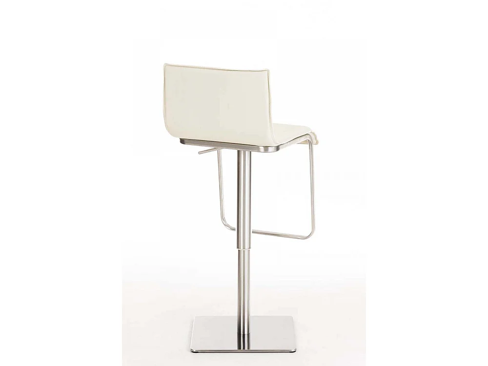 Tabouret de bar - Similicuir & Acier inoxydable - Crème - Limon