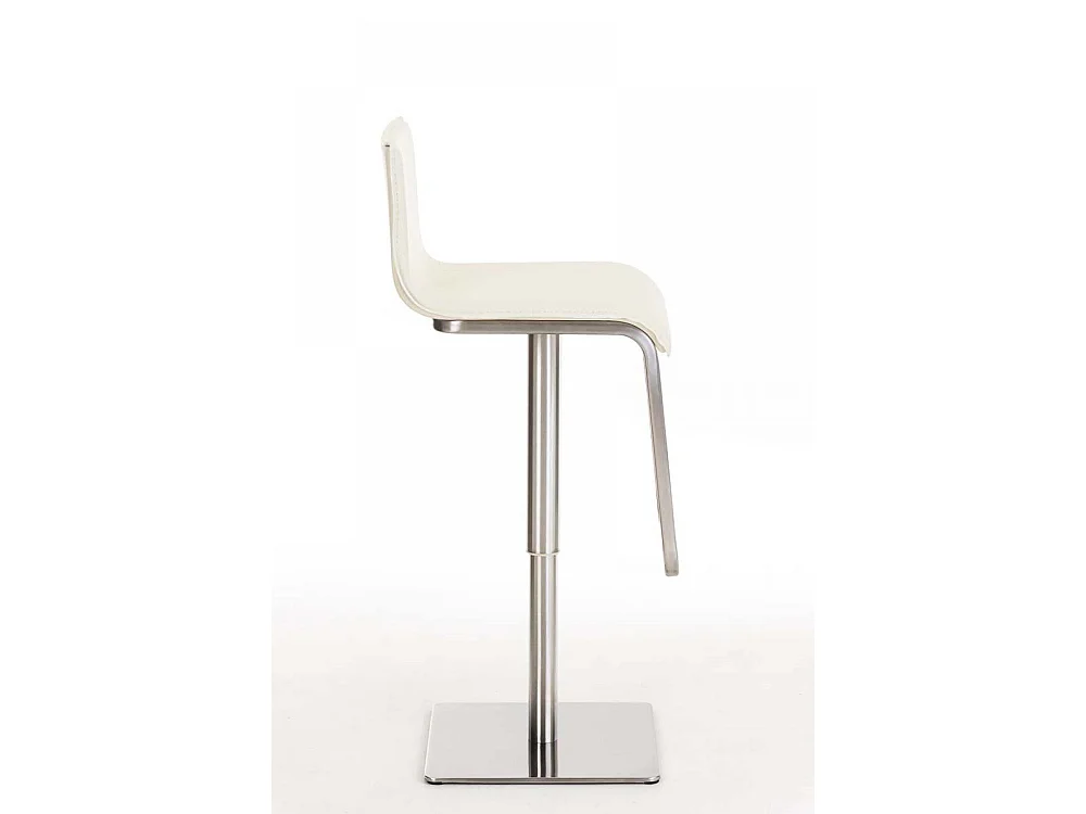 Tabouret de bar - Similicuir & Acier inoxydable - Crème - Limon