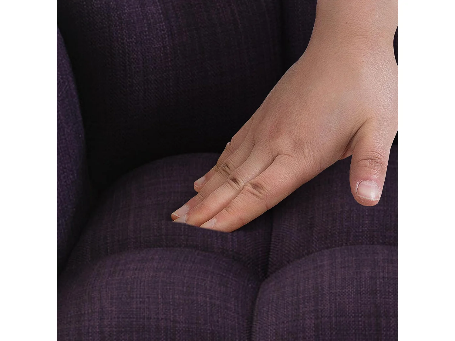 Tabouret de bar - Tissu & Noir - Violet - Damaso