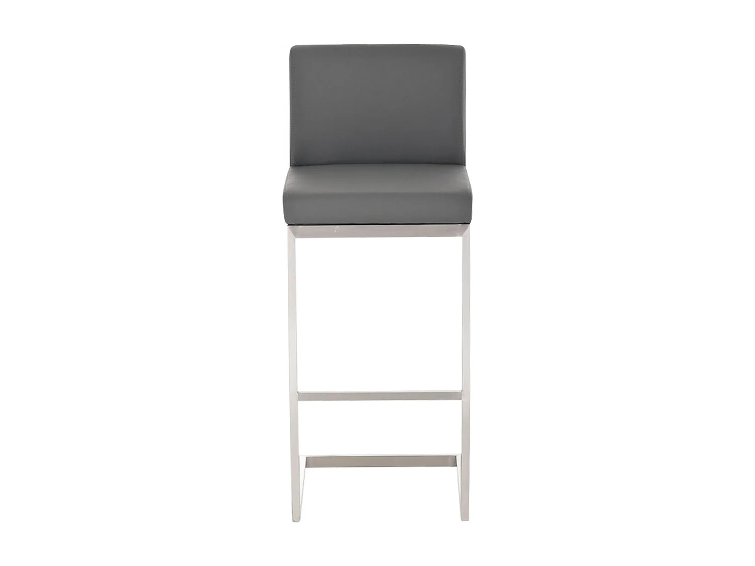 Tabouret de bar - Similicuir - Gris - Paros