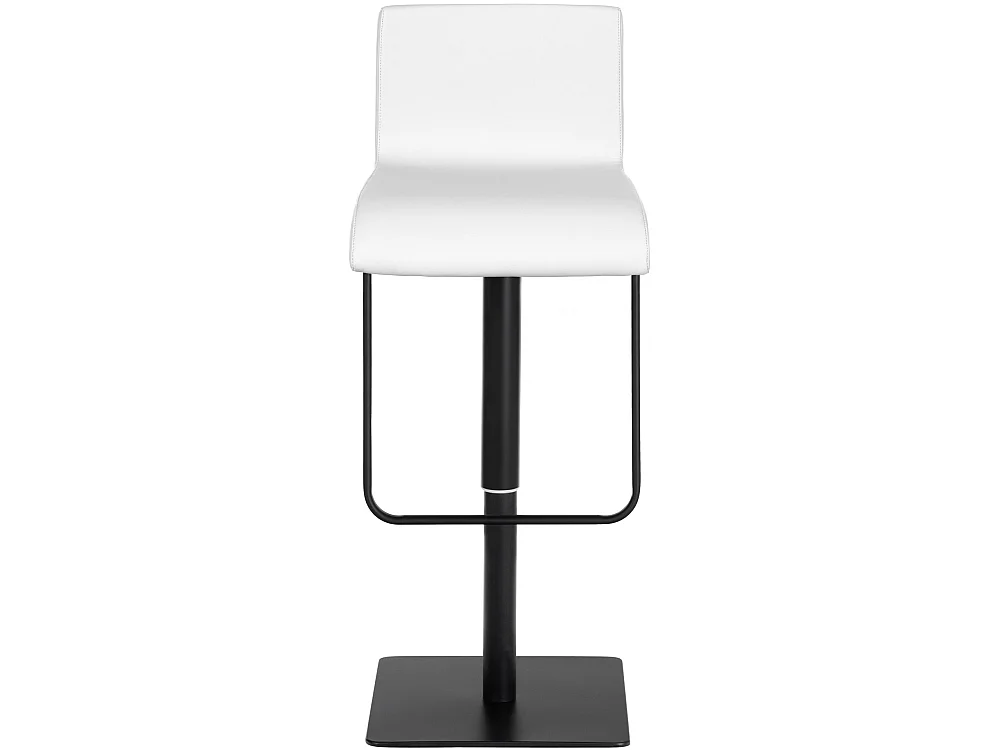 Lot de 2  Tabouret de bar - Similicuir & Noir - Blanc - Limon