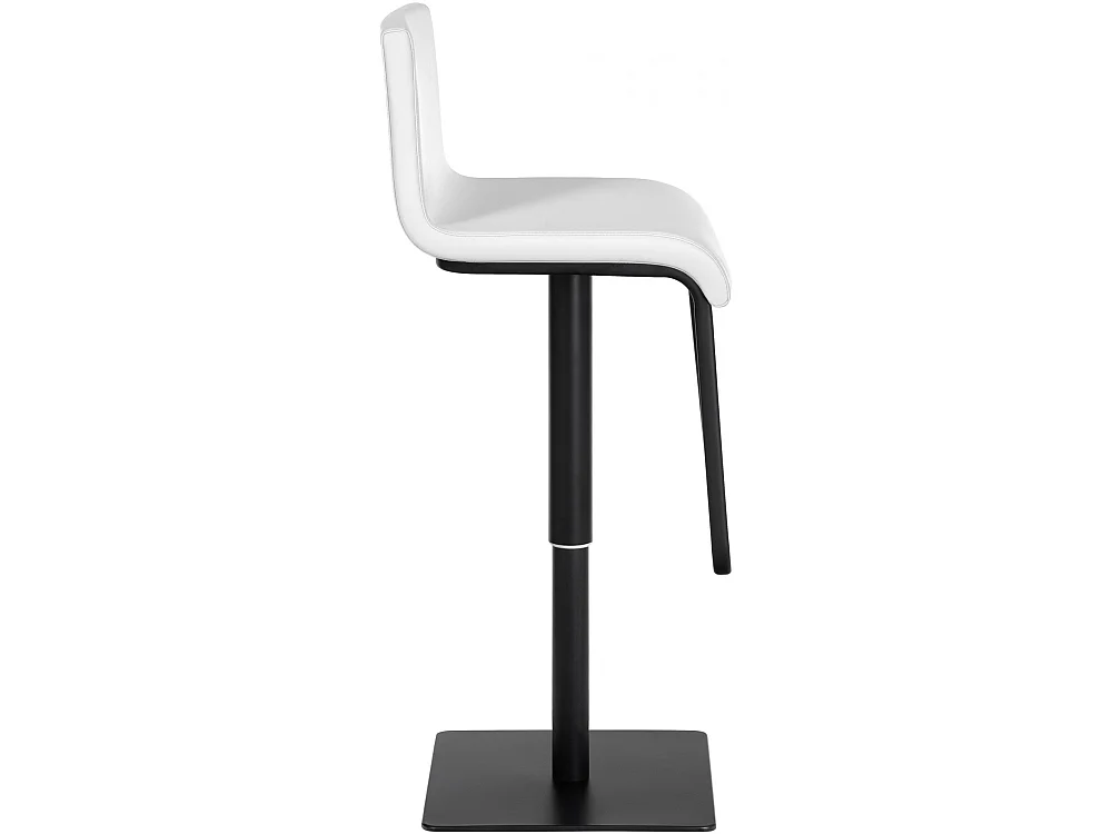 Lot de 2  Tabouret de bar - Similicuir & Noir - Blanc - Limon