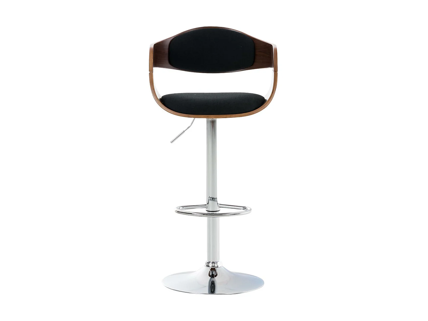 Tabouret de bar - Tissu - Noyer / Noir - Kingston