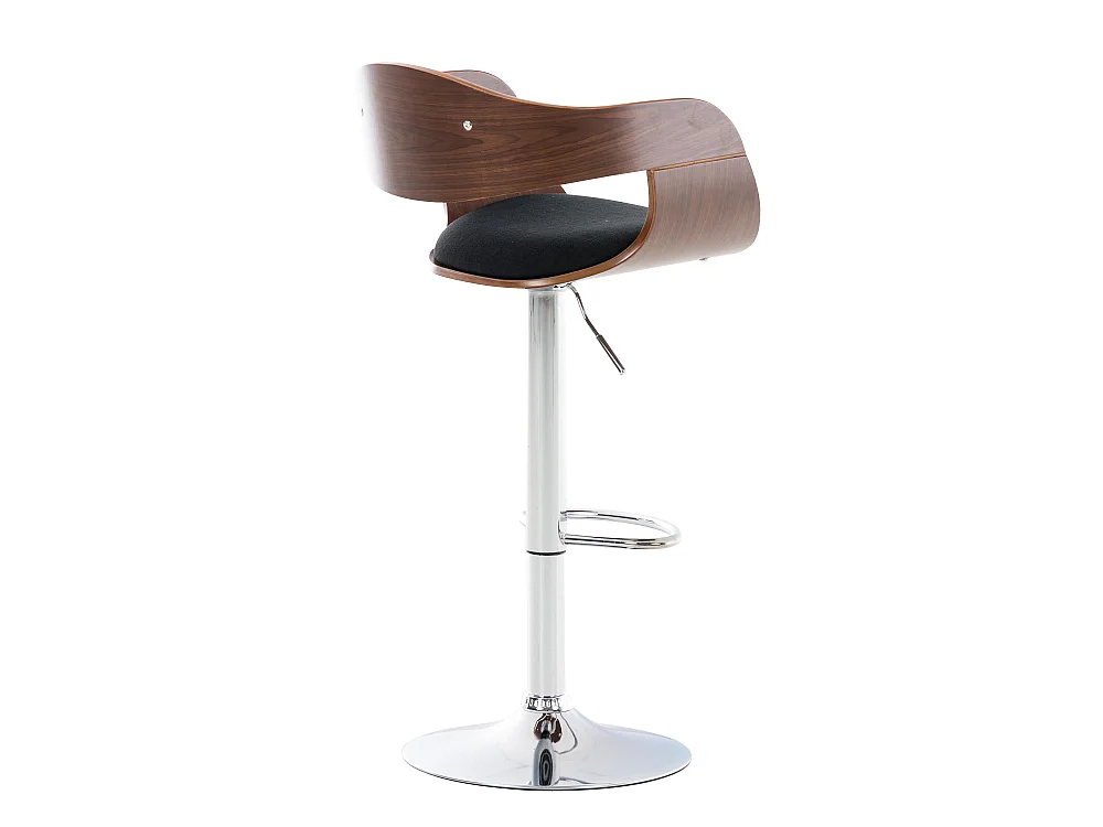 Tabouret de bar - Tissu - Noyer / Noir - Kingston