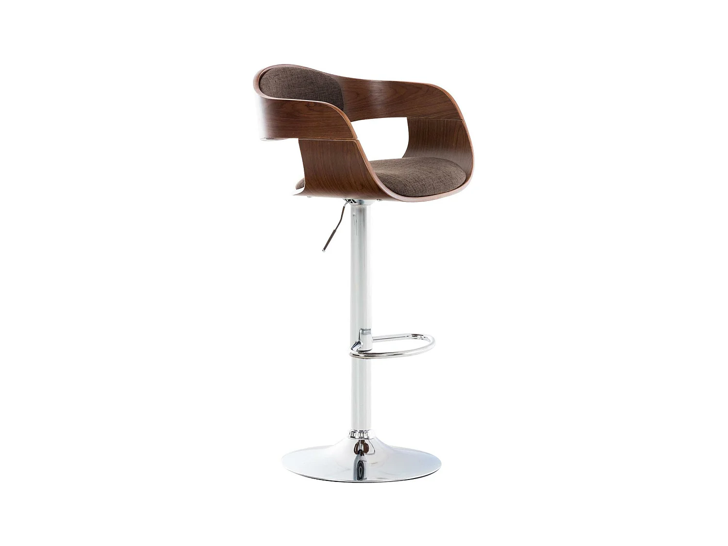 Tabouret de bar - Tissu - Noyer / Marron - Kingston
