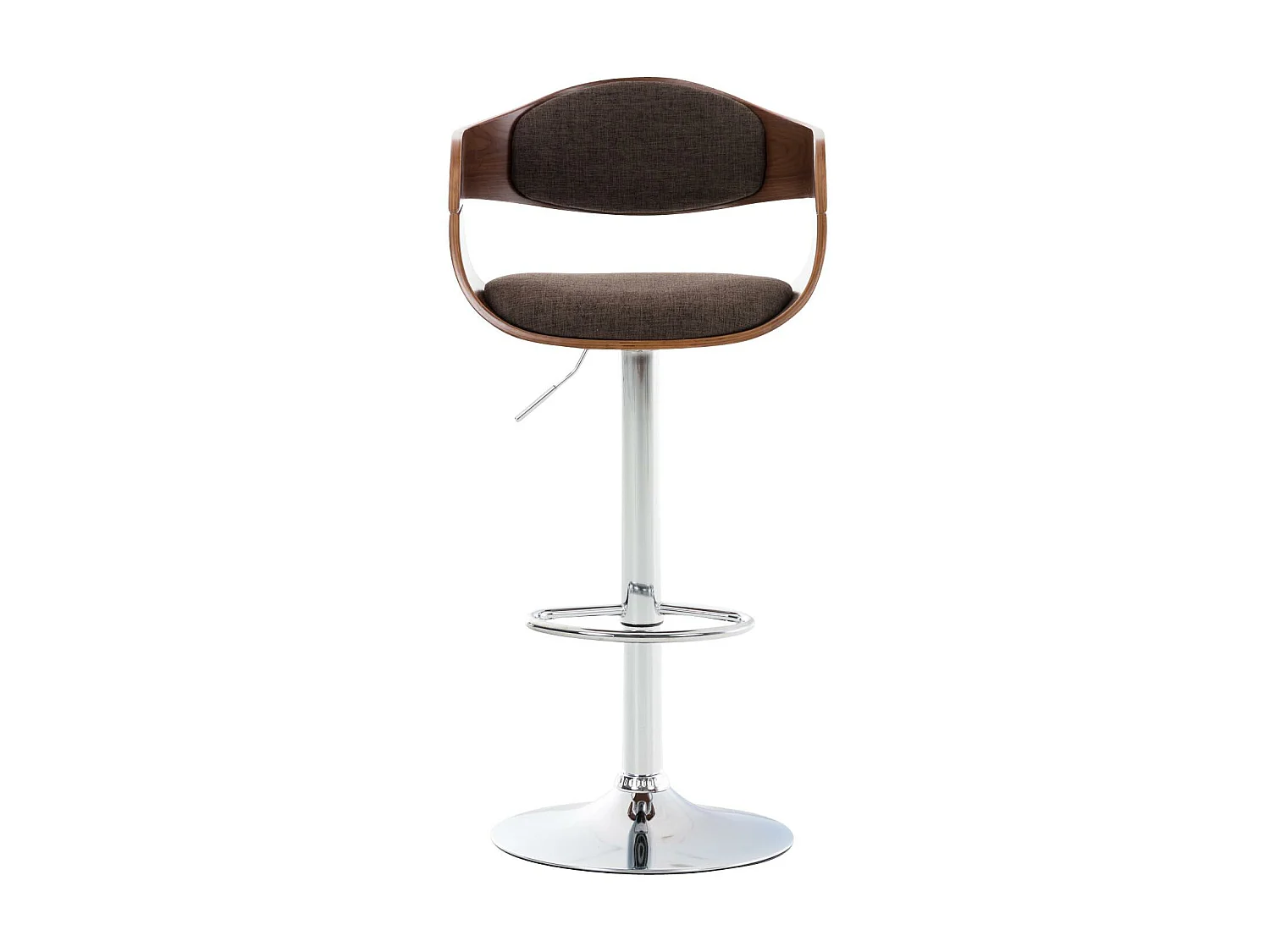 Tabouret de bar - Tissu - Noyer / Marron - Kingston