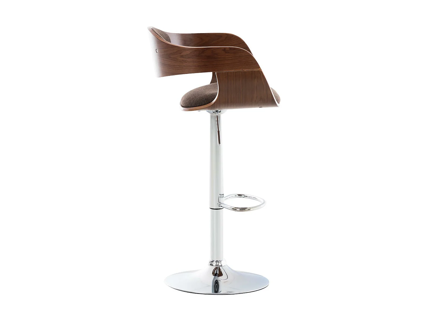 Tabouret de bar - Tissu - Noyer / Marron - Kingston