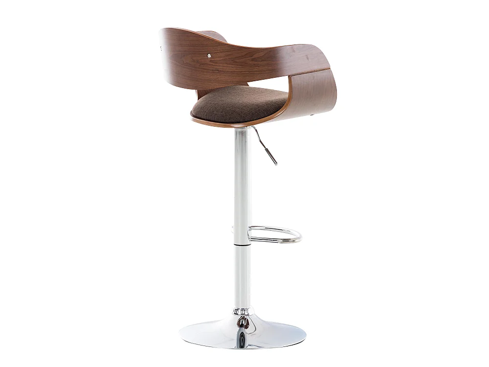 Tabouret de bar - Tissu - Noyer / Marron - Kingston