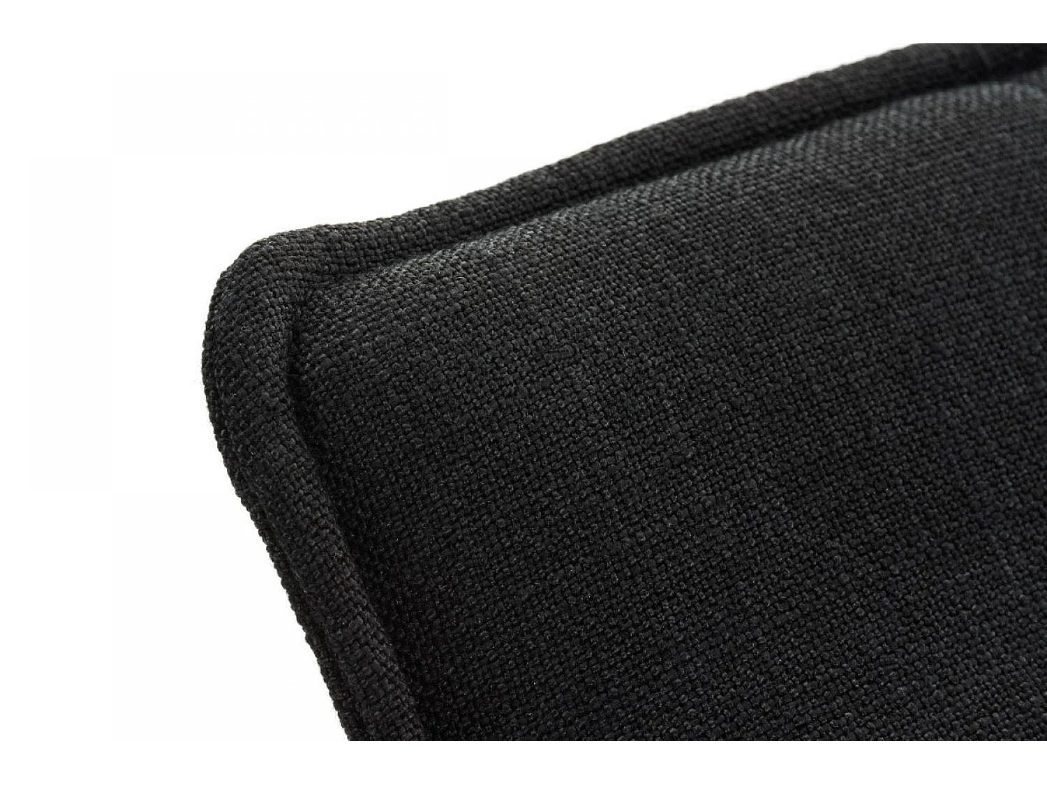 Tabouret de bar - Tissu & Métal chromé - Noir - Madison