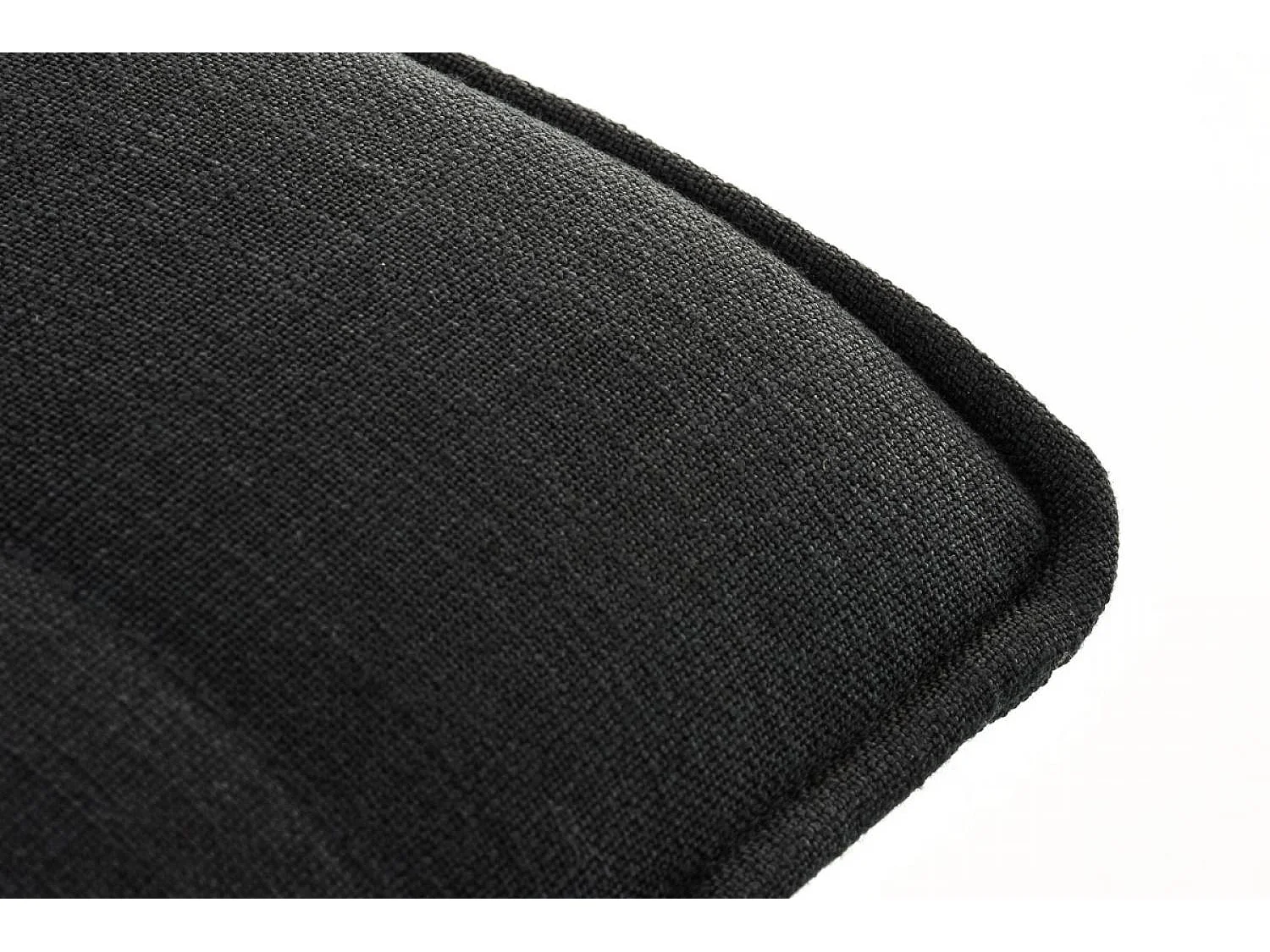 Tabouret de bar - Tissu & Métal chromé - Noir - Madison