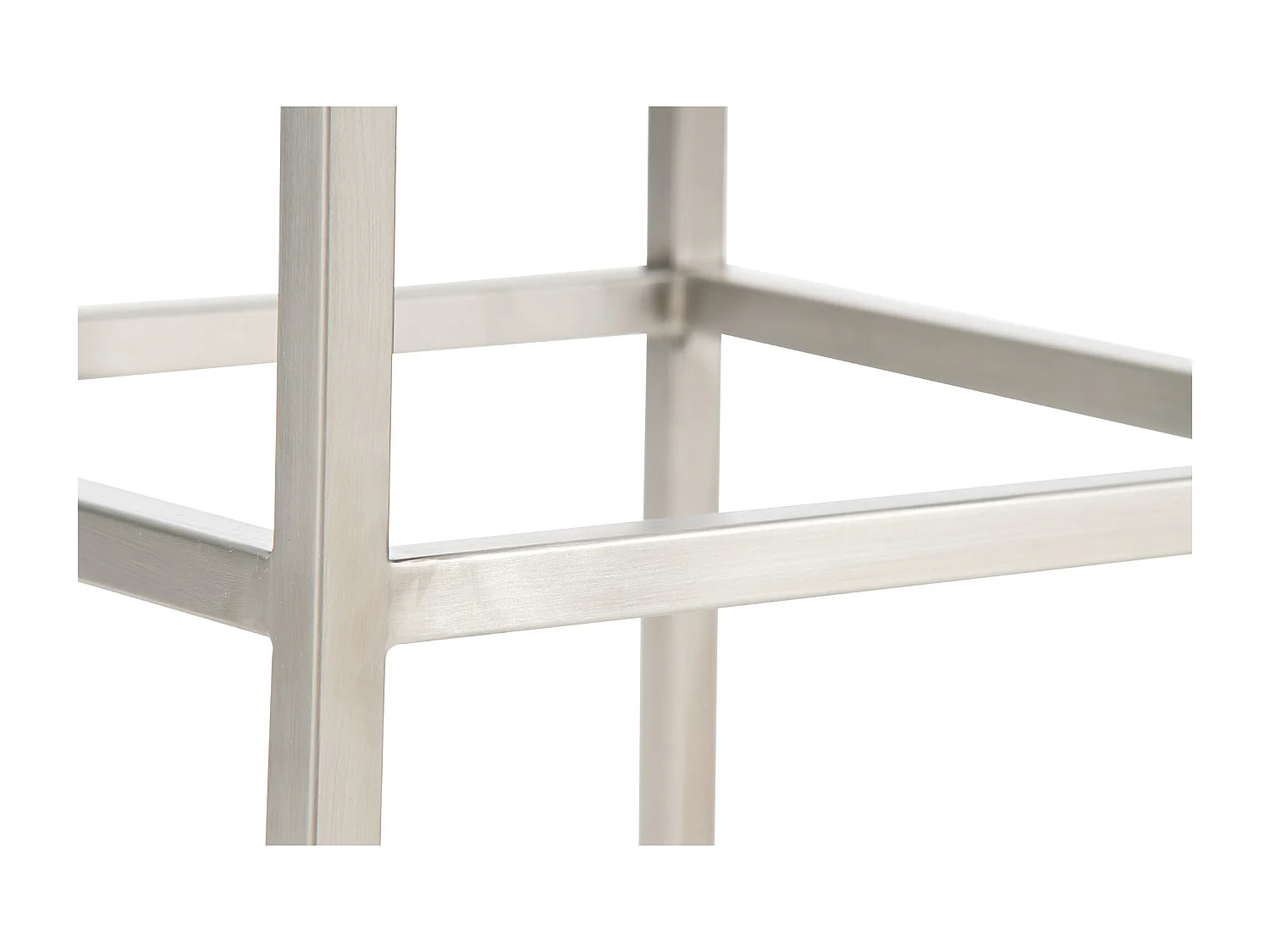 Lot de 2  Tabouret de bar - Similicuir & Acier inoxydable - Blanc - Montreal 85