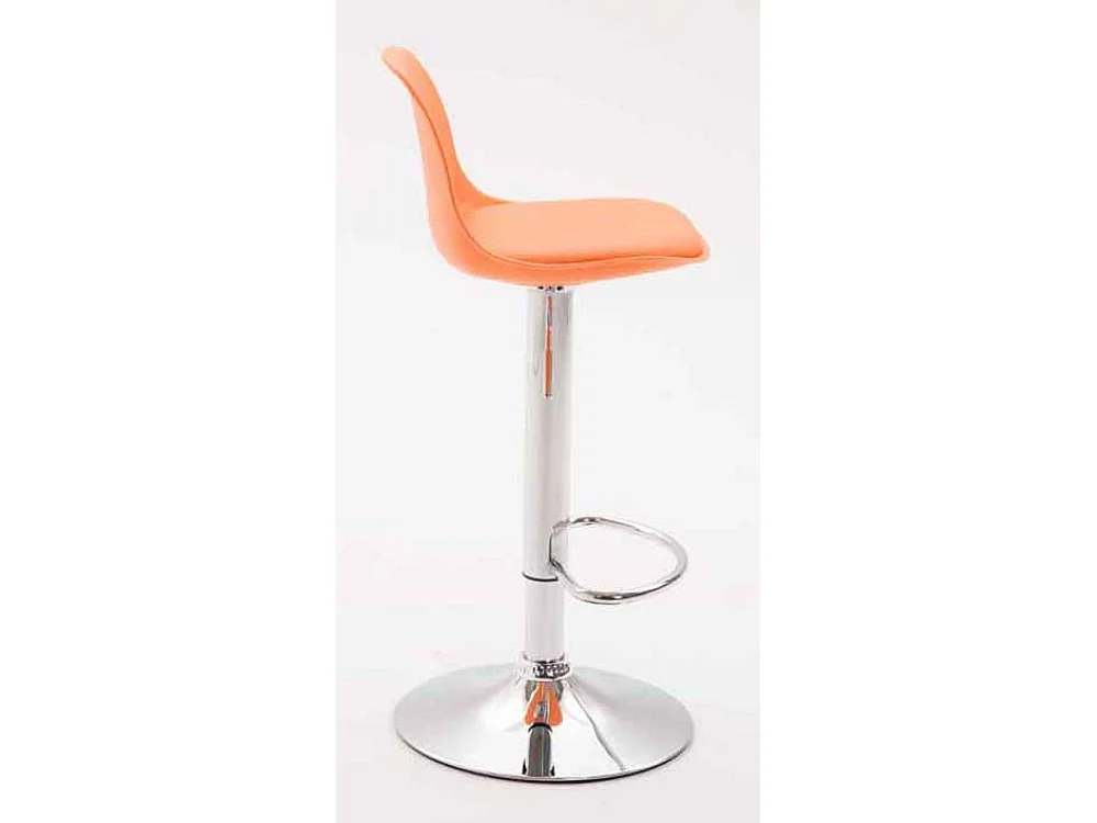 Lot de 2  Tabouret de bar - Similicuir & Métal - Orange - Kiel