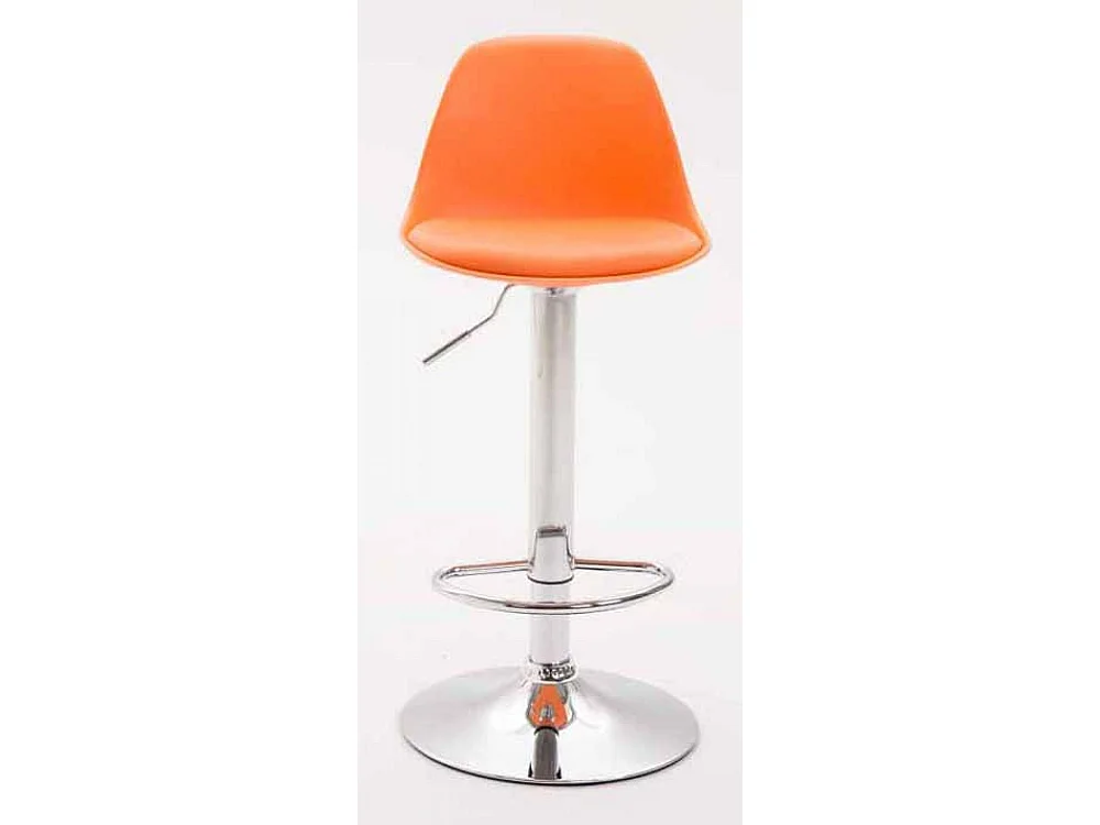Lot de 2  Tabouret de bar - Similicuir & Métal - Orange - Kiel