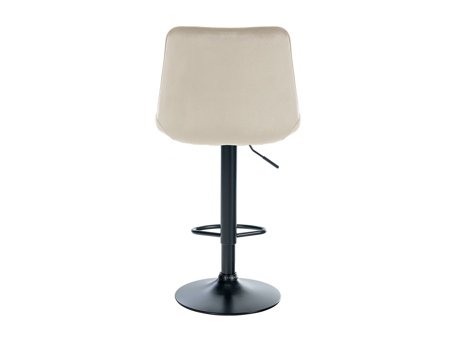 Tabouret de bar - Velours & Noir - Crème - Toni