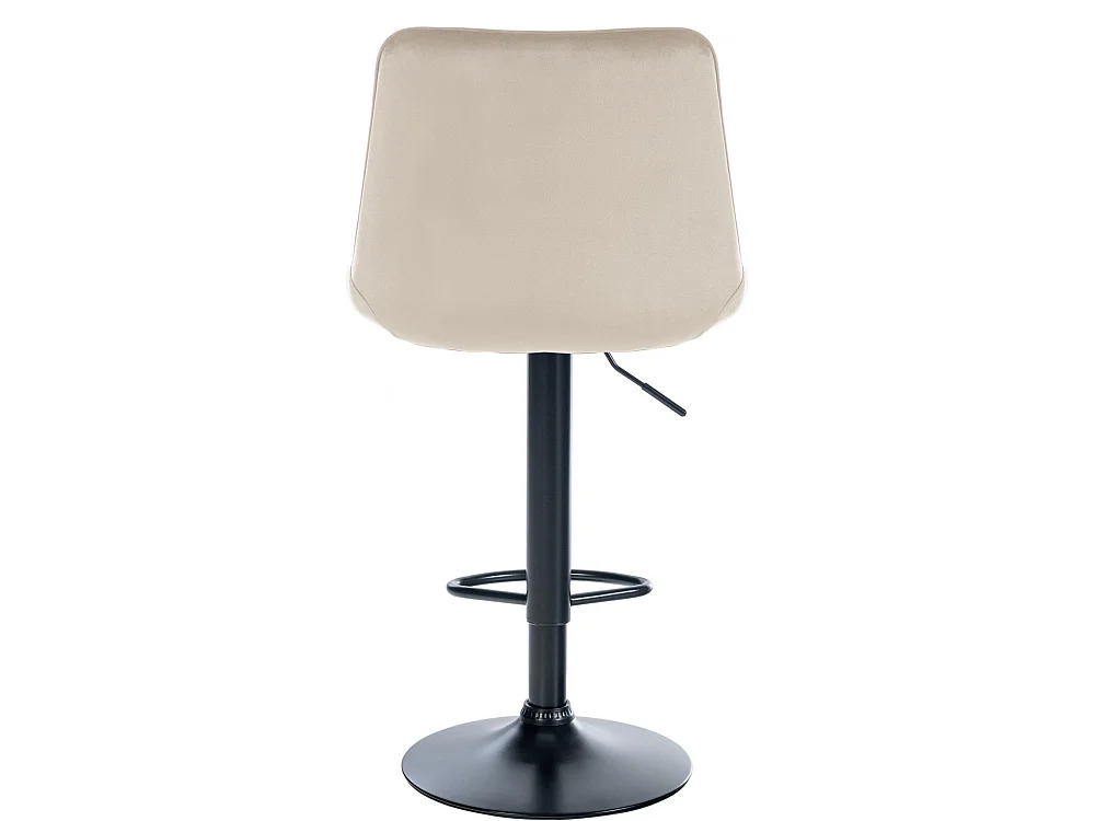 Tabouret de bar - Velours & Noir - Crème - Toni
