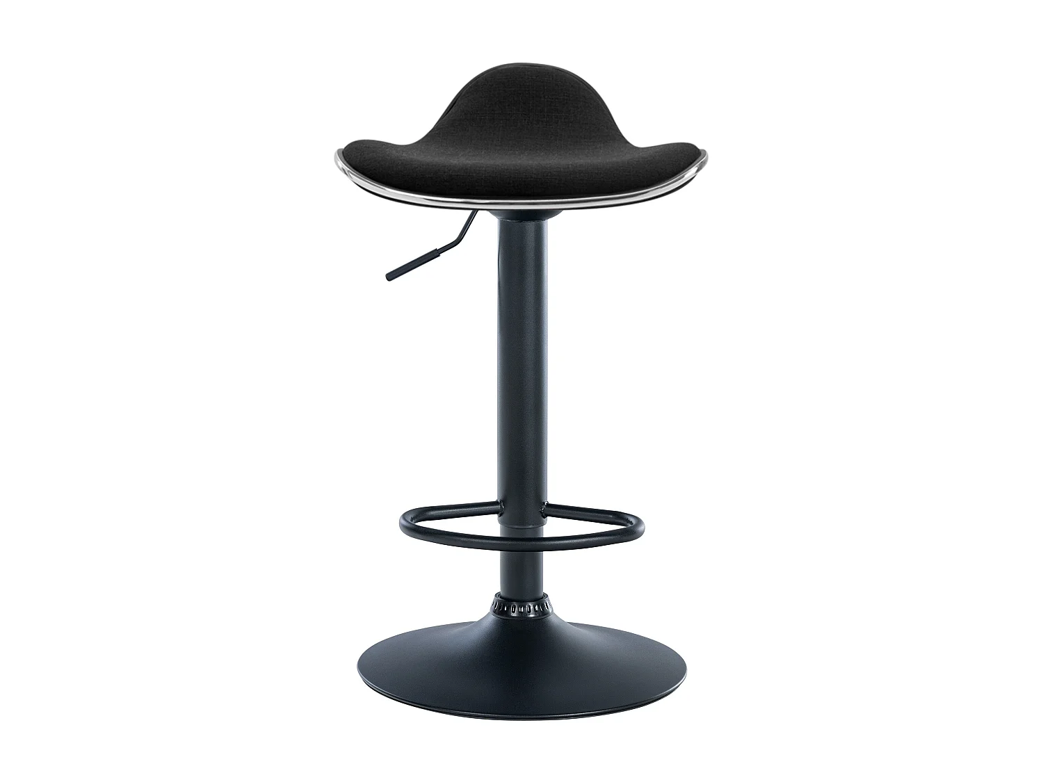 Barkruk - Stof & Metaal in chroomoptiek - zwart - Shanghai