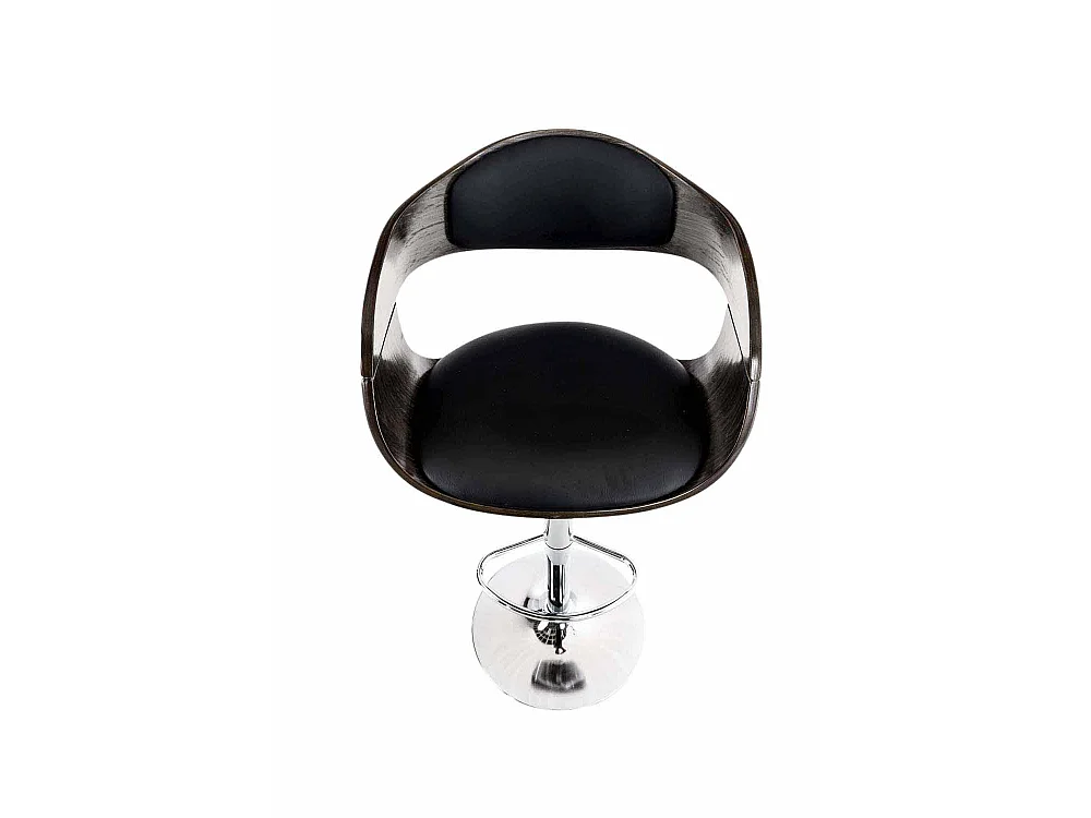 Lot de 2  Tabouret de bar - Similicuir & Noir - Noir / Gris - Kingston