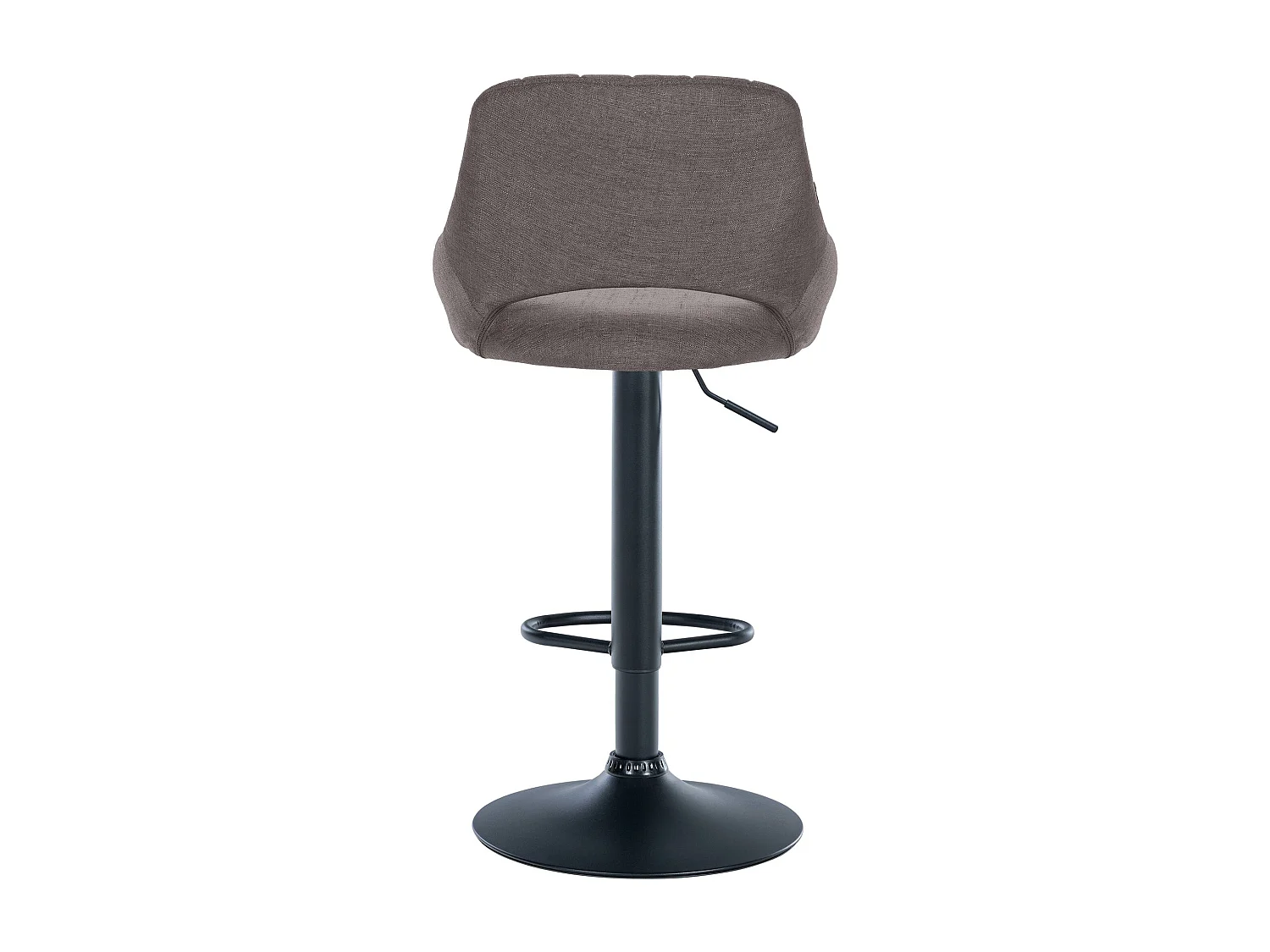Tabouret de bar - Tissu & Noir - Gris foncé - Milet