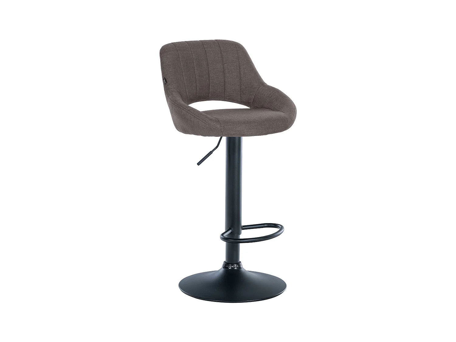 Tabouret de bar - Tissu & Noir - Gris foncé - Milet