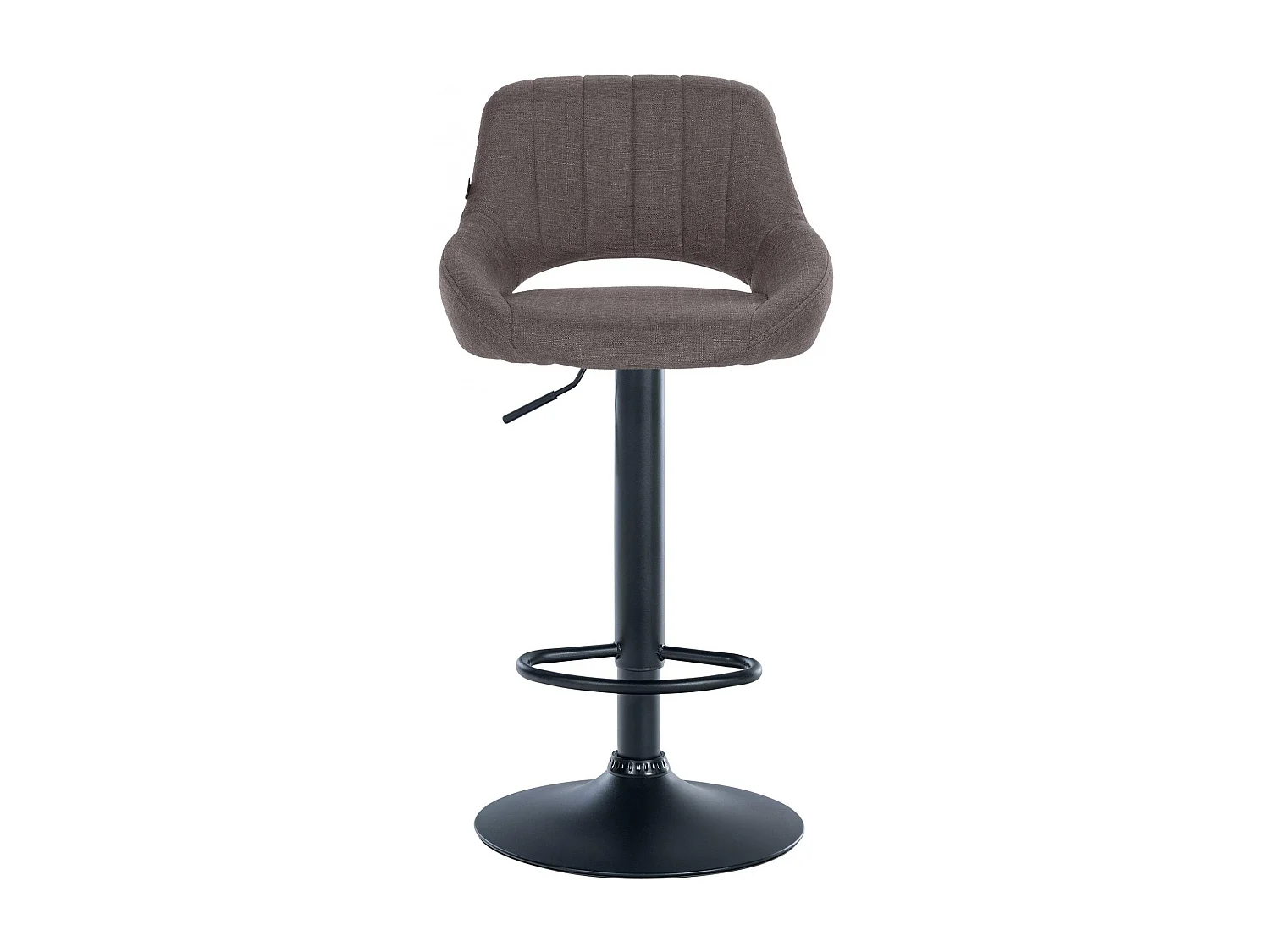 Tabouret de bar - Tissu & Noir - Gris foncé - Milet