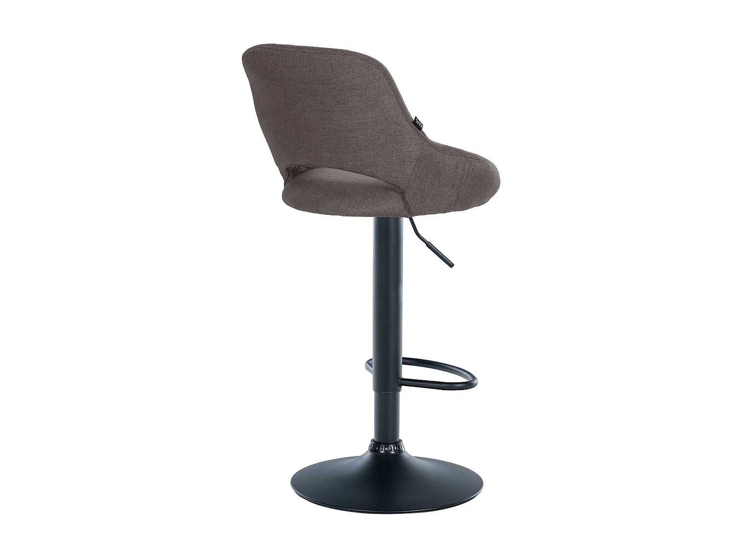 Tabouret de bar - Tissu & Noir - Gris foncé - Milet