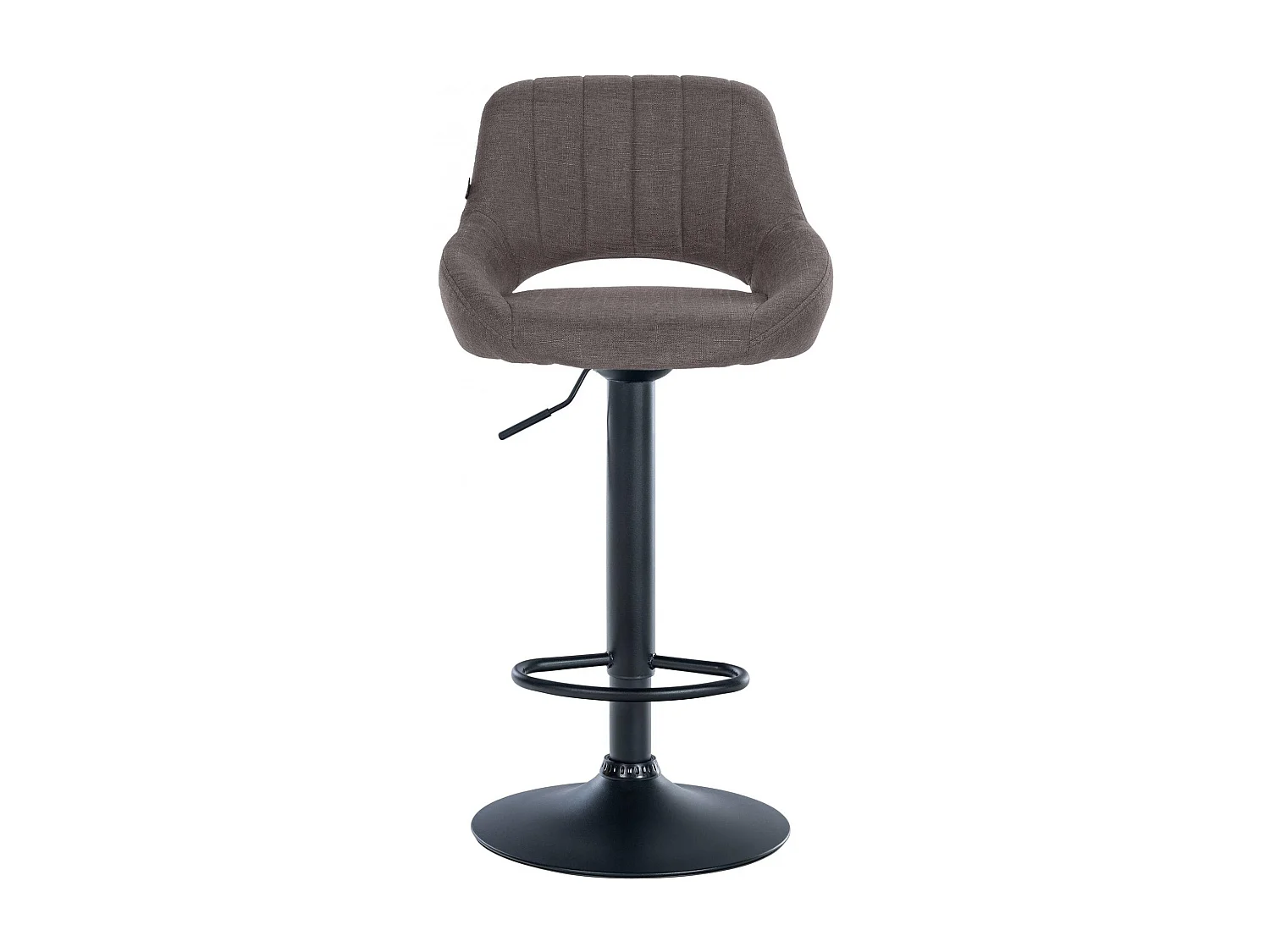 Tabouret de bar - Tissu & Noir - Gris foncé - Milet