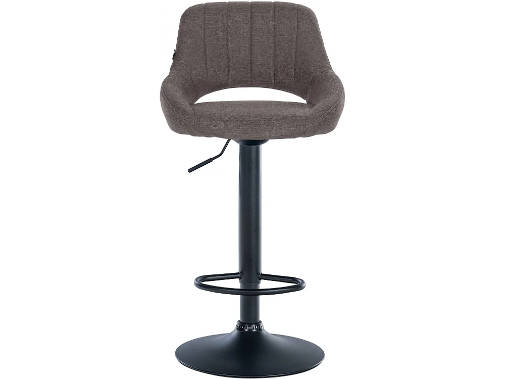Tabouret de bar - Tissu & Noir - Gris foncé - Milet