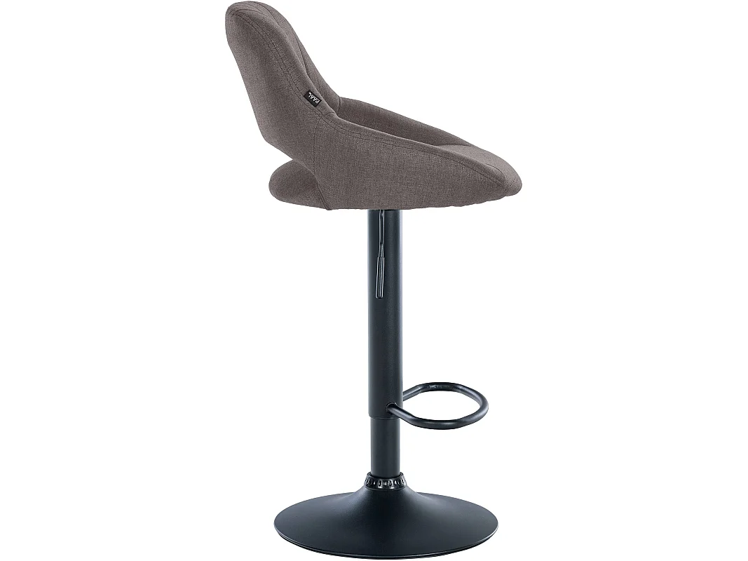 Tabouret de bar - Tissu & Noir - Gris foncé - Milet