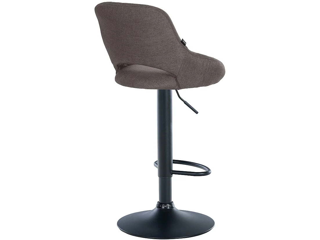 Tabouret de bar - Tissu & Noir - Gris foncé - Milet