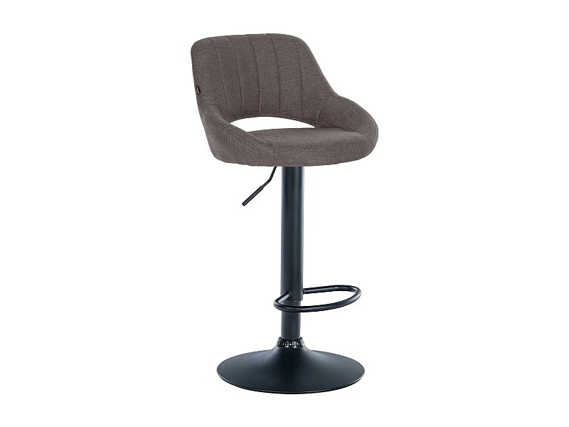 Tabouret de bar - Tissu & Noir - Gris foncé - Milet