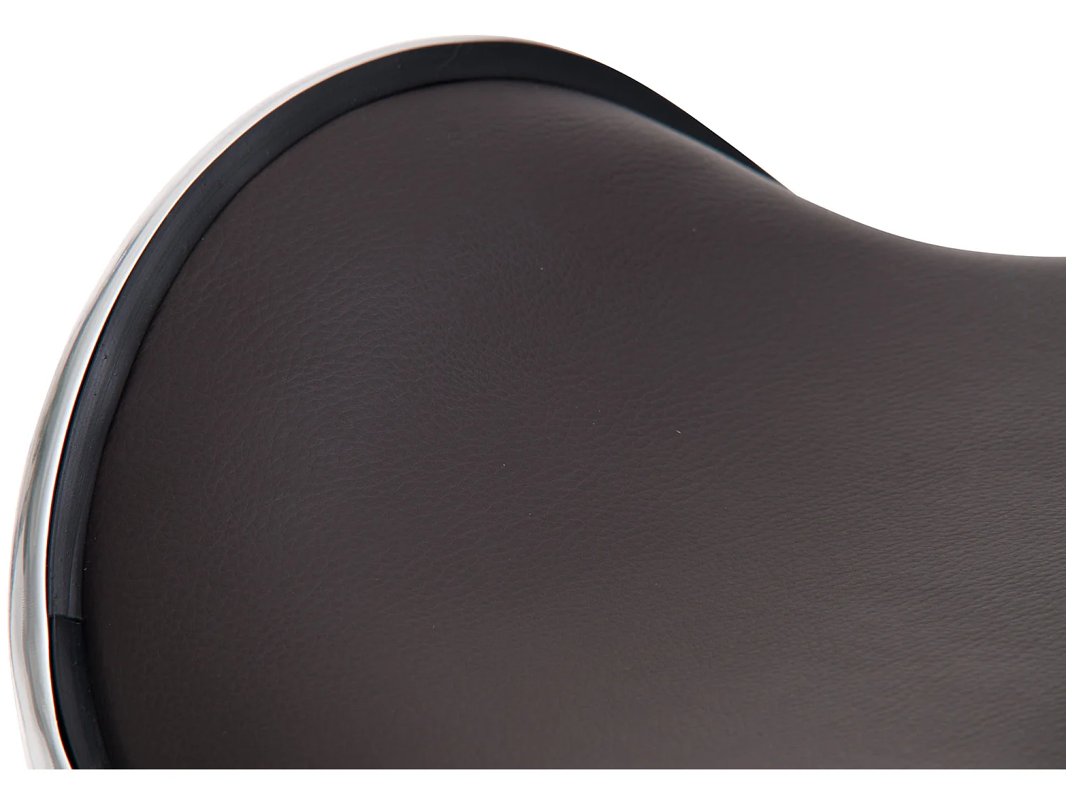 Lot de 2  Tabouret de bar - Similicuir & Métal chromé - Marron - Shanghai