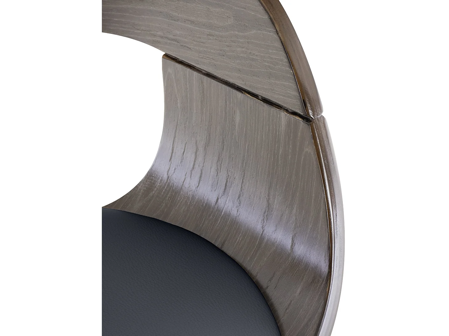 Tabouret de bar - Similicuir & Noir - Noir / Gris - Kingston