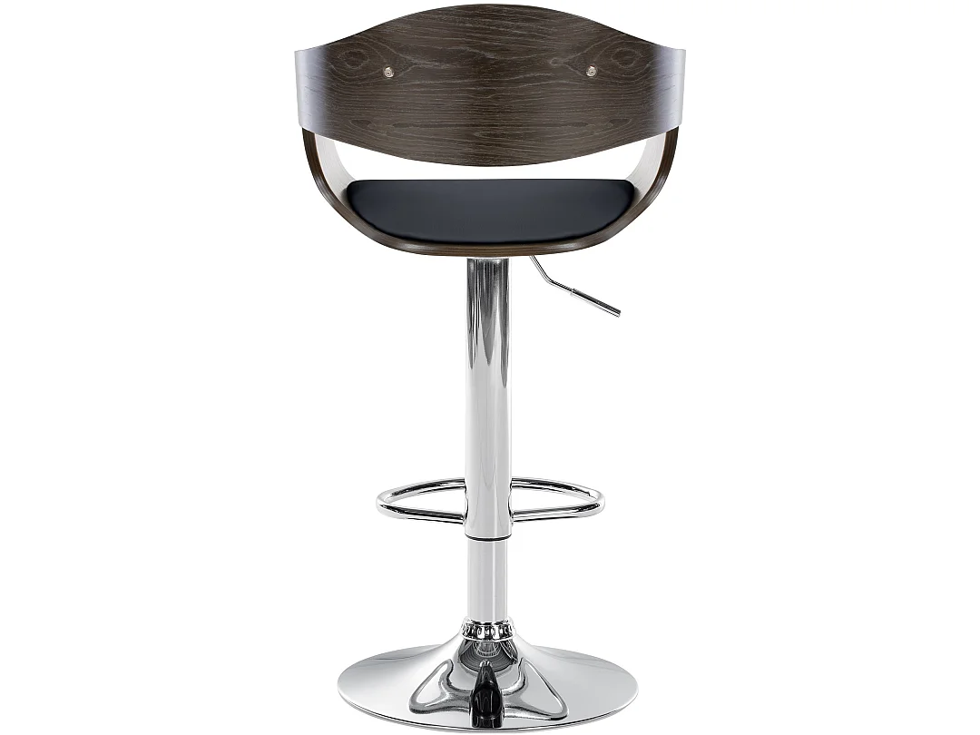 Tabouret de bar - Similicuir & Noir - Noir / Gris - Kingston