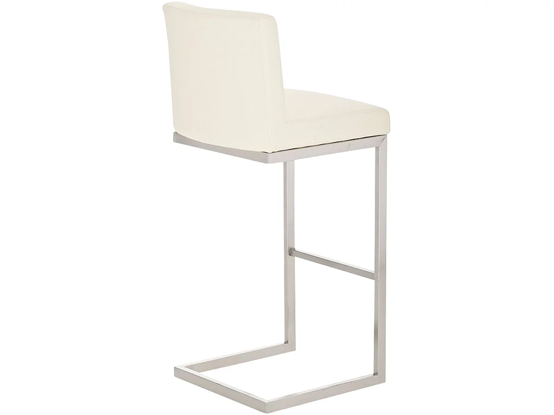 Tabouret de bar - Similicuir - Crème - Paros
