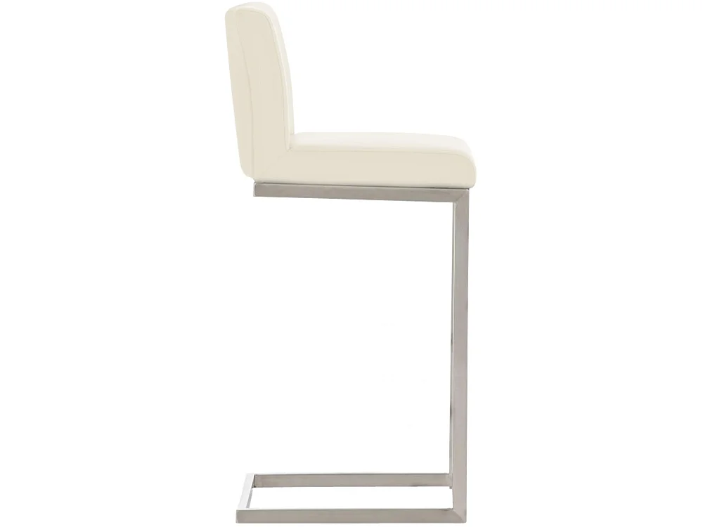 Tabouret de bar - Similicuir - Crème - Paros