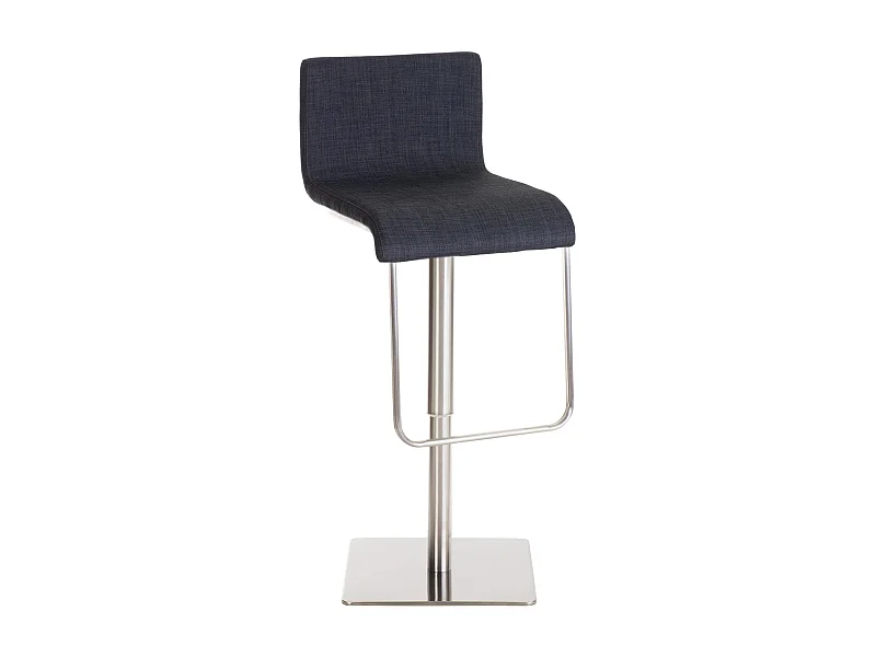 Tabouret de bar - Tissu & Acier inoxydable - Gris foncé - Limon
