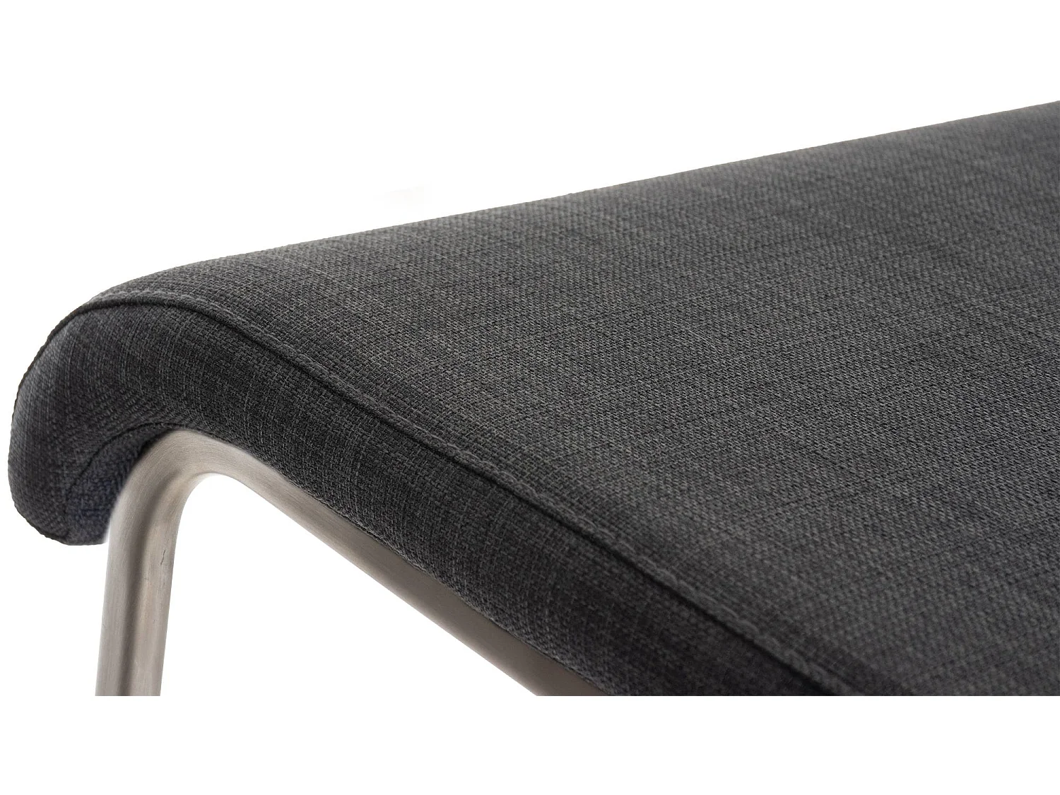 Tabouret de bar - Tissu & Acier inoxydable - Gris foncé - Limon
