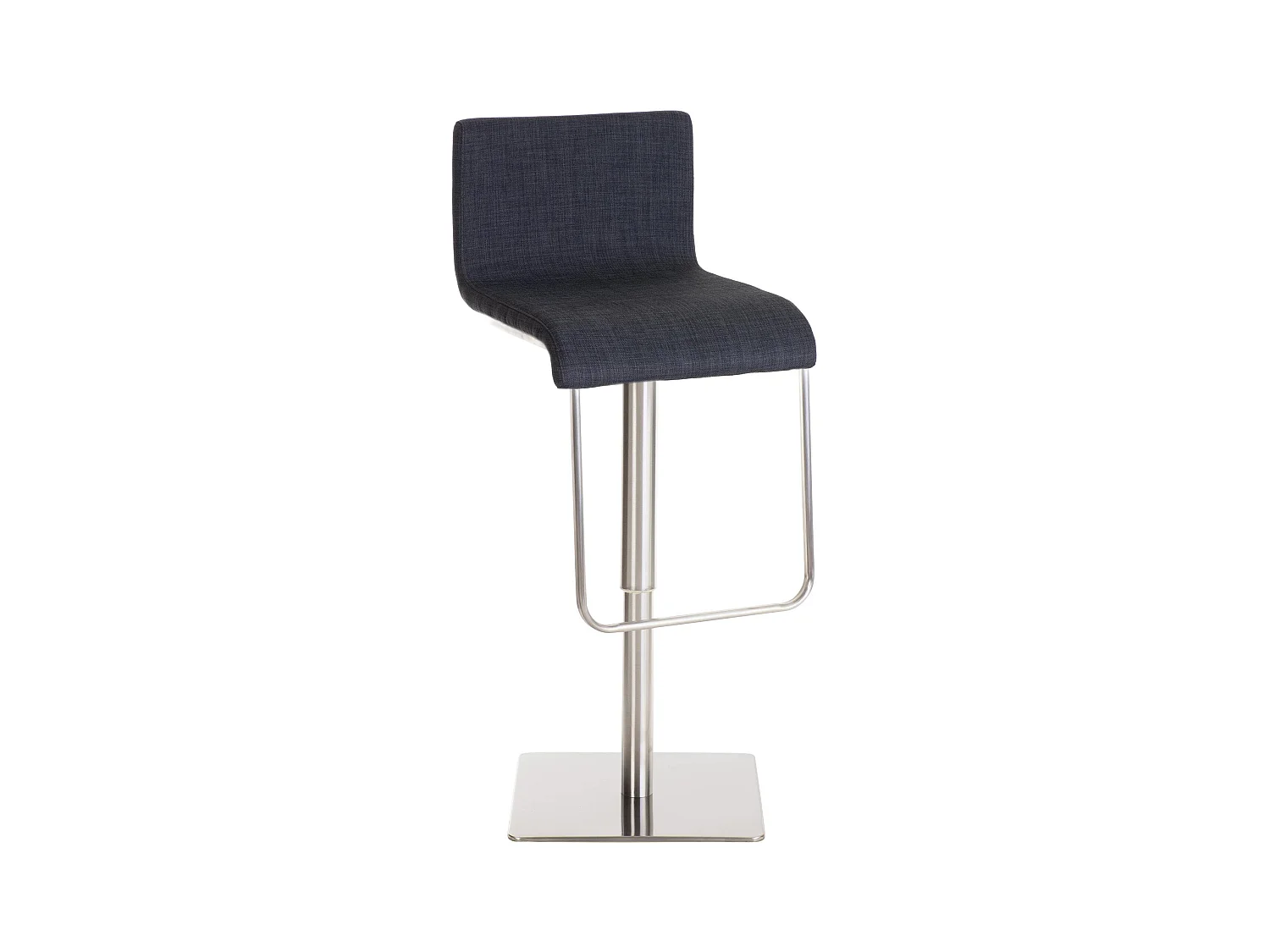 Tabouret de bar - Tissu & Acier inoxydable - Gris foncé - Limon