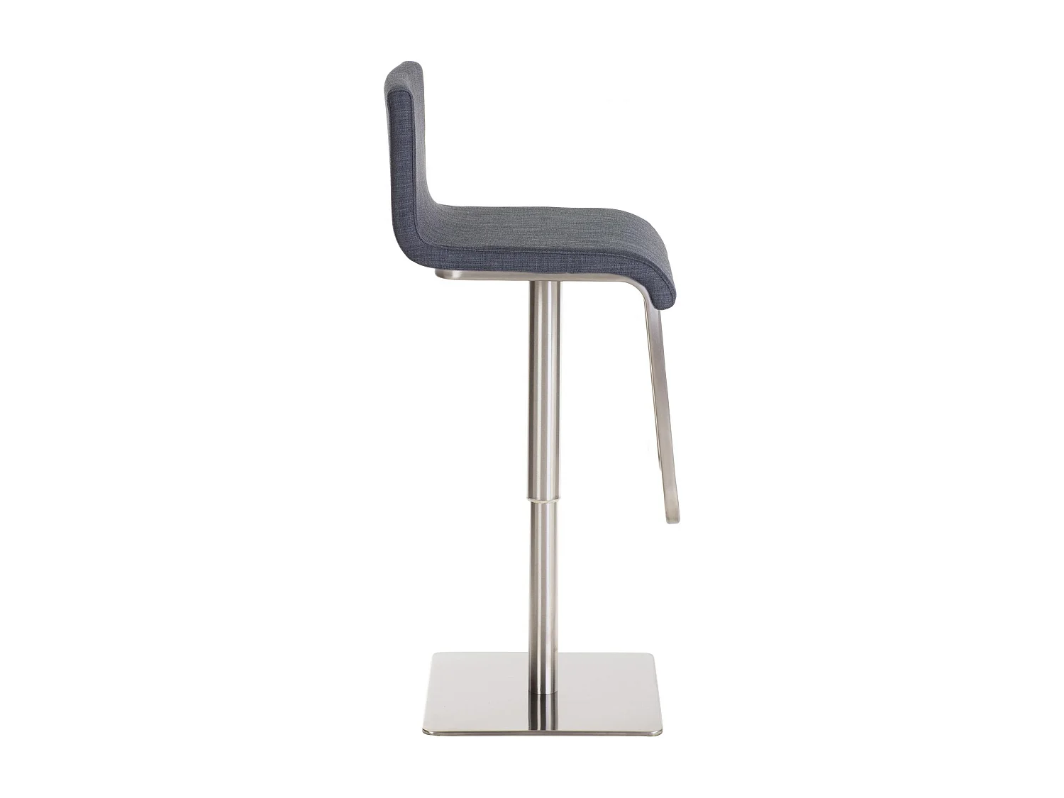 Tabouret de bar - Tissu & Acier inoxydable - Gris foncé - Limon